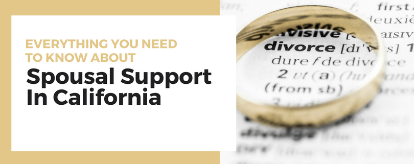 Spousal Support In California